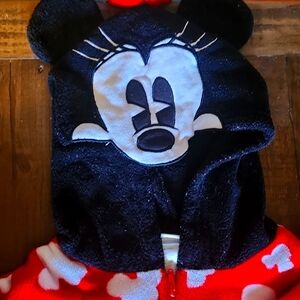 Disney Minnie Mouse Onesie Character Hood Pajamas Sz 4-6